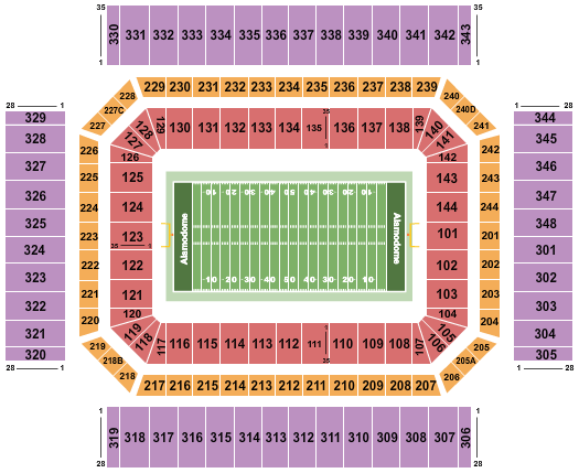 Alamodome Alamo Bowl Seating Chart