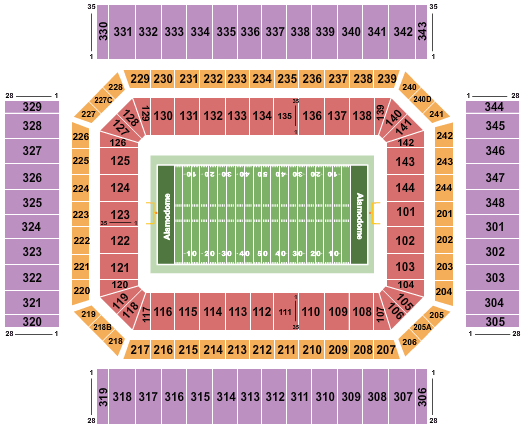 Alamodome Alamo Bowl Seating Chart
